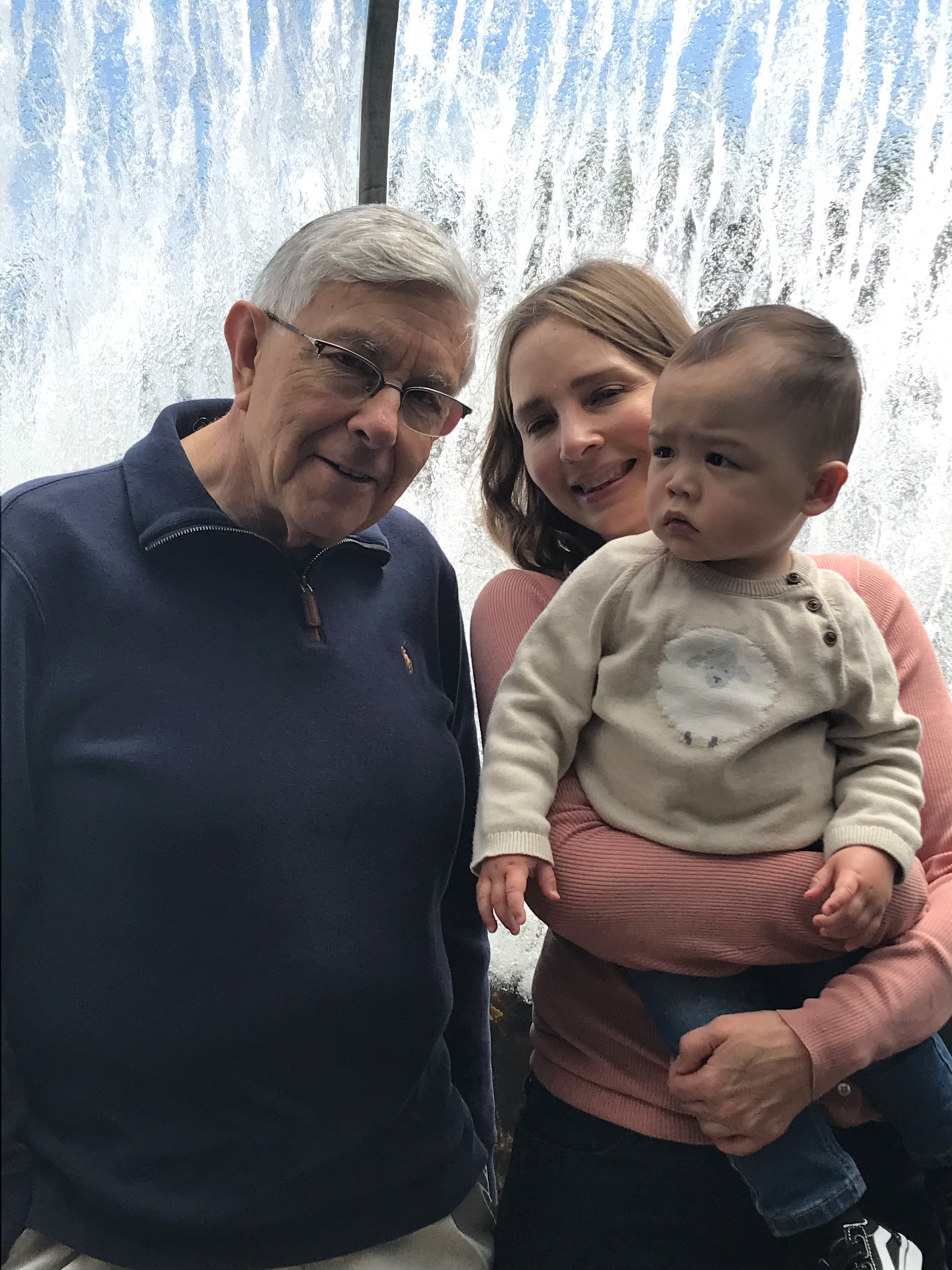 From left to right: Amy's father, Amy, and her son Emmett